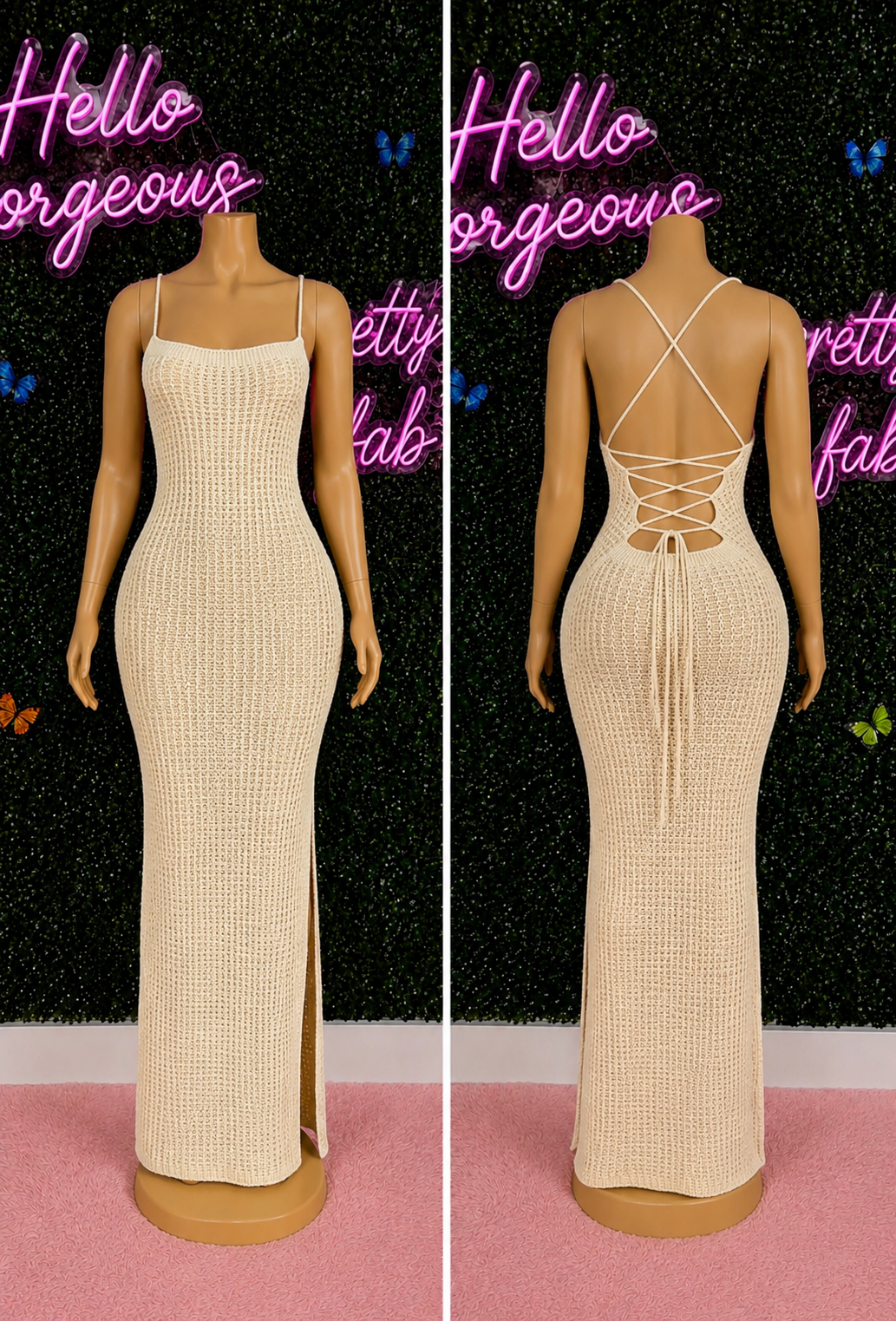 Sunkissed Elegance Crotchet Maxi Dress