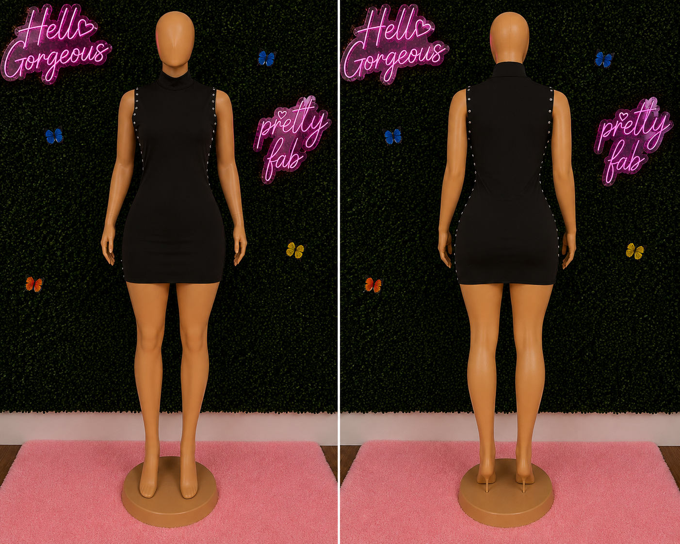 Studded Chic Mini Dress