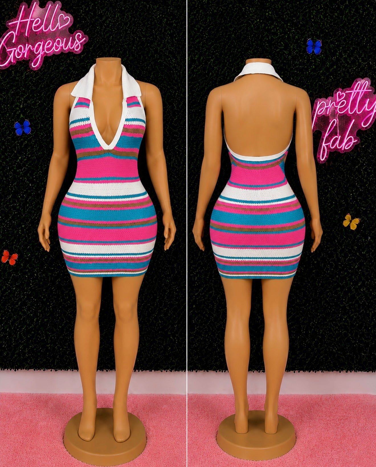 Cotton Candy Crochet Mini Dress – Pretty Fab Fits