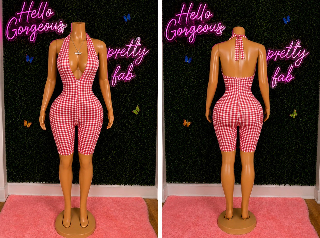 Pretty N Plaid Romper