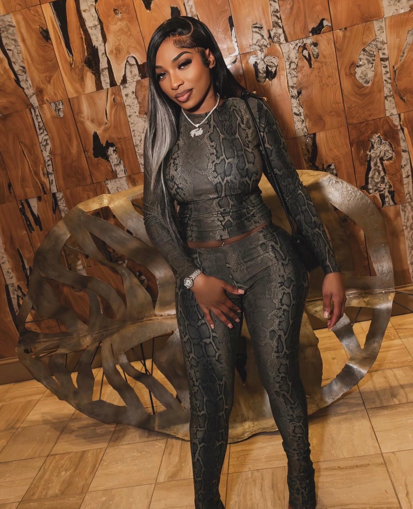 IT Girl Two Piece Snakeskin Set