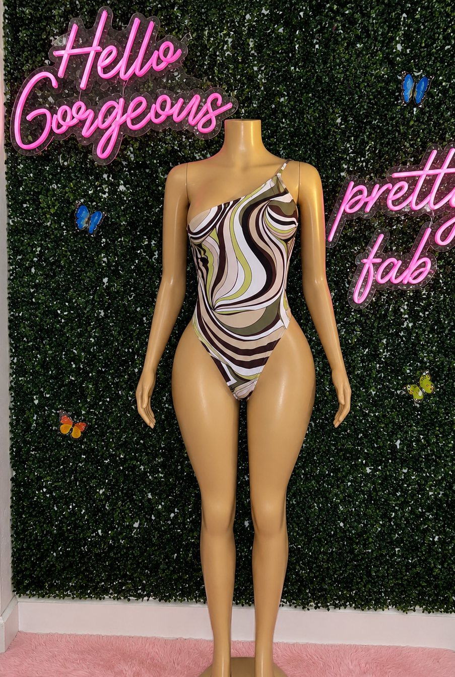 Mocha Swirl One-Piece Bikini