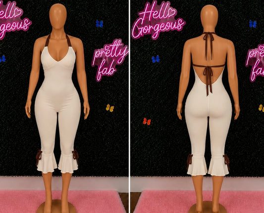 Cocoa Ruffle Jumpsuit