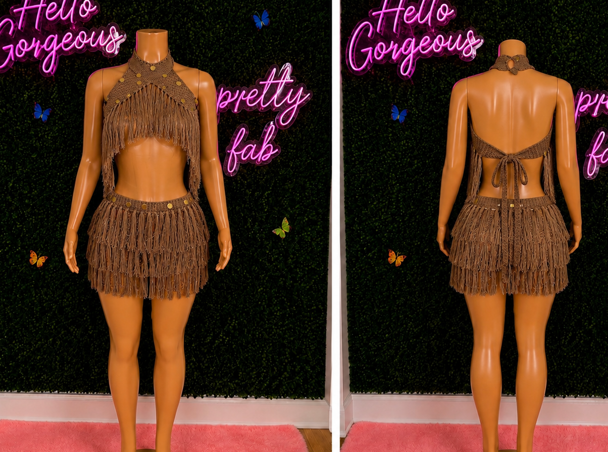 Boho Princess Two Piece Crotchet Set