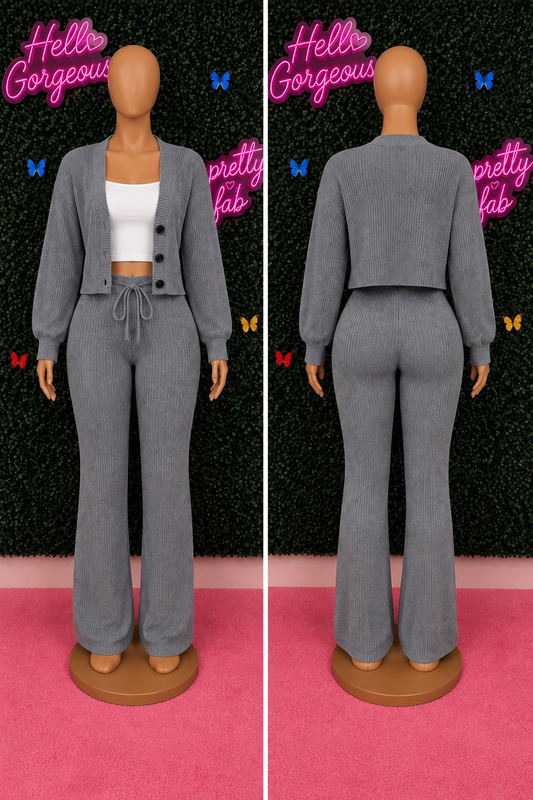 Gray Sweater Set